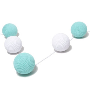 Girlanda dekoracja 3D - 5 kul 8 cm - różne kolory