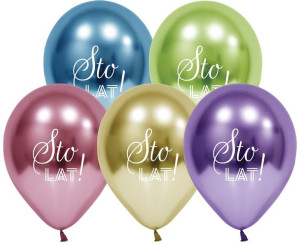 Godan Balony Sto Lat Platynowe 12 cali 5 szt
