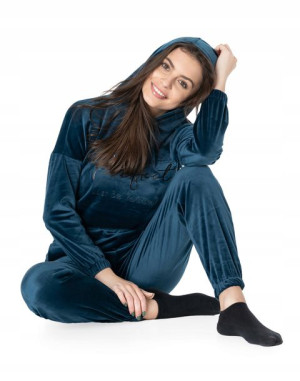 Komplet Dresowy Dres Welurowy Damski 2w1 3702-4 L