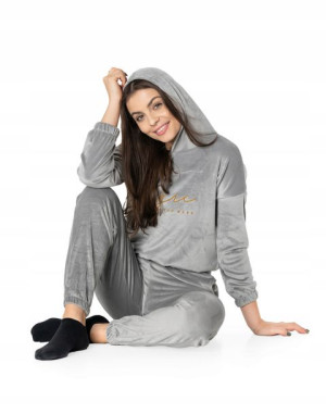 Komplet Dresowy Dres Welurowy Damski 2w1 3709-1 S
