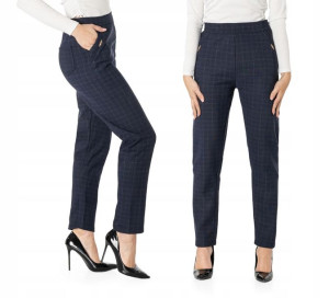 Eleganckie Ocieplane Spodnie Damskie 626-2 5XL/6XL