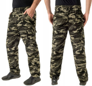 Spodnie Bojówki Militarne Moro Męskie NH205-02 r L
