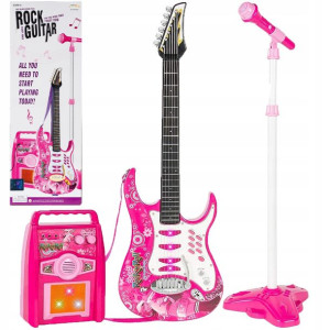 Gitara Elektryczna Dla Dzieci Wzmacniacz Mikrofon
