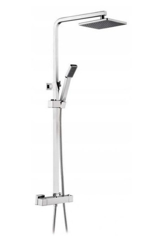 Zestaw Prysznicowy Termostat Cube Deszczownica 30 Cm
