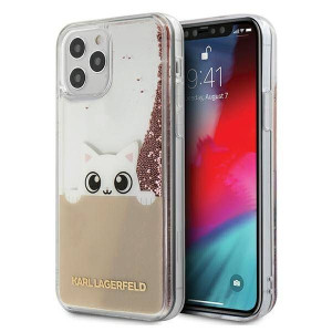 Oryginalne Etui IPHONE 12 PRO Karl Lagerfeld Hardcase PEEK A BOO Liquid Gli