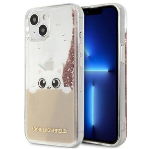 Oryginalne Etui IPHONE 13 Karl Lagerfeld Hardcase PEEK A BOO Liquid Glitter