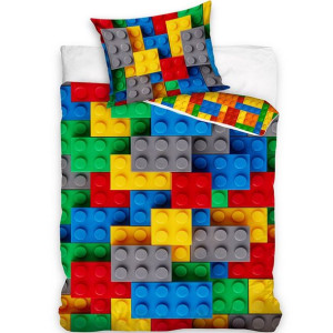 Pościel licencyjna 160x200cm  KLOCKI LEGO