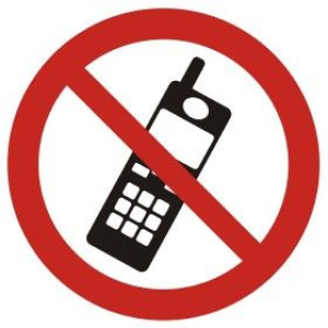 Naklejka zakaz używania telefonów komórkowych Zakaz używania telefonów komó