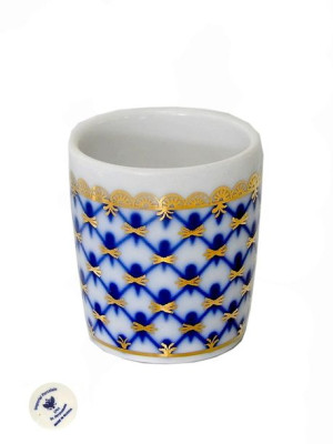 Kieliszki do wódki  siatka kobaltowa Imperial Porcelain Łomonosow