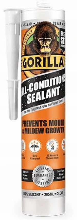 GORILLA Sealant Clear Silikon Uniwersalny Przezroczysty 295ml