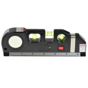 Poziomica laserowa krzyżowa z miarą i metrem 2,5m
