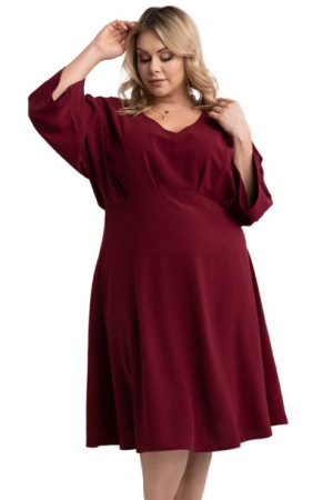 Sukienka TYCJANA bordo 56 PLUS SIZE