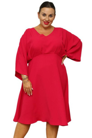 Sukienka TYCJANA malinowa 46 PLUS SIZE