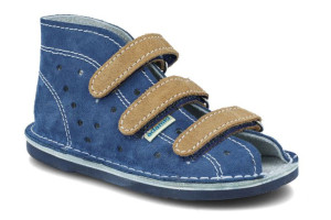 Obuwie chłopięce Adamki 012N profilaktyczne jeans + beż