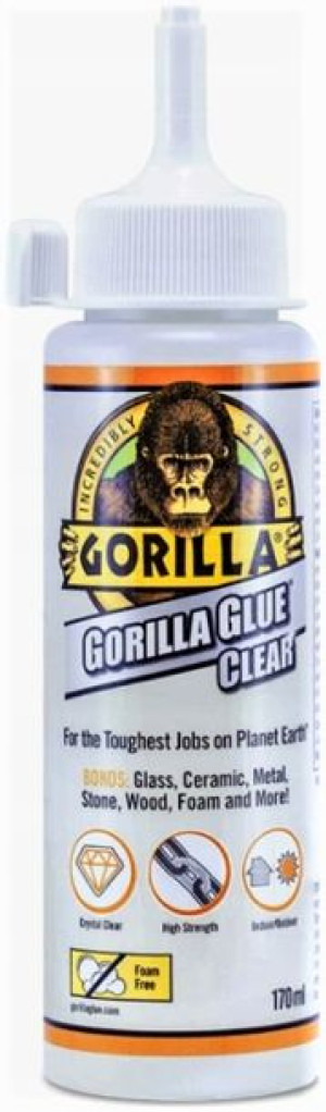 GORILLA Clear Gorilla Glue Mocny bezbarwny uniwersalny klej naprawczy 170ml