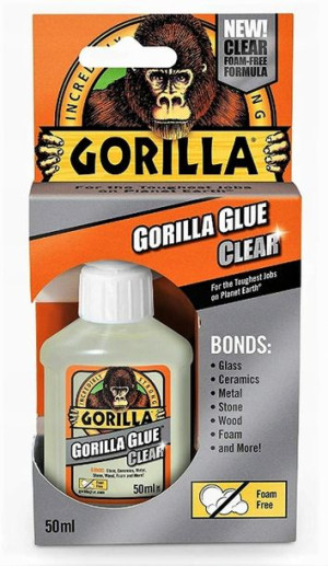 GORILLA Clear Gorilla Glue Mocny bezbarwny uniwersalny klej naprawczy 50ml