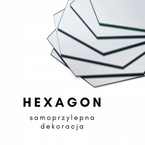 Lustro lustra heksagon ozdobne samoprzylepne 6szt.