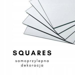Lustro lustra kwadrat ozdobne samoprzylepne 3szt