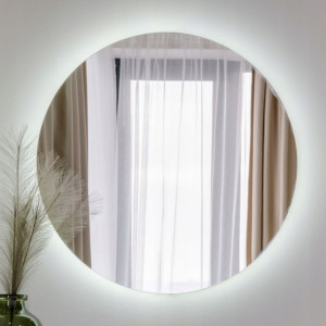 Lustro podświetlane okrągłe 90 cm LED ciepły