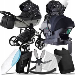Wózek Junama 4w1 Glow V2 04 I Cosmo + Baza Isofix