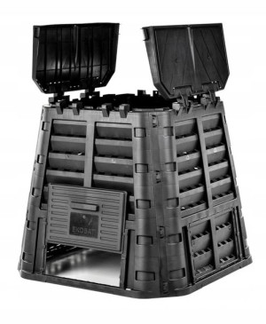 Kompostownik zamykany EKOBAT Ecosmart 480 L Czarny