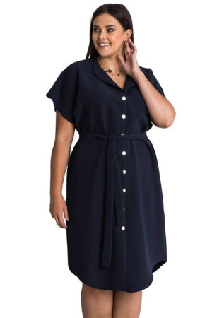 Sukienka AGNES granatowa 56 PLUS SIZE