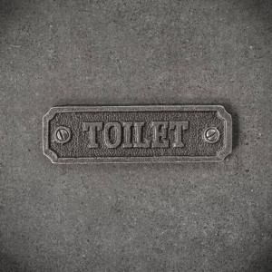 Tabliczka dekoracyjna żeliwna TOILET