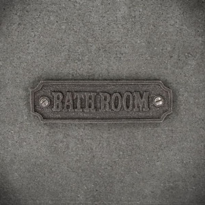 Tabliczka dekoracyjna żeliwna BATHROOM