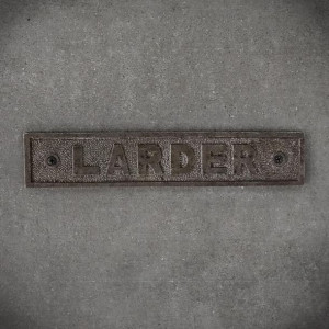 Tabliczka dekoracyjna żeliwna LARDER