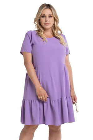 Sukienka AGNIESZKA let.marszcz.boki fiolet 56 PLUS SIZE