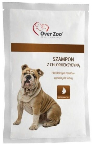 Over Zoo Szampon z chlorheksydyną dla psów i korów saszetka 20ml