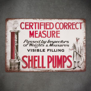 Metalowa dekoracja ścienna SHELL PUMPS