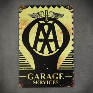 Tabliczka dekoracyjna metalowa GARAGE SERVICES