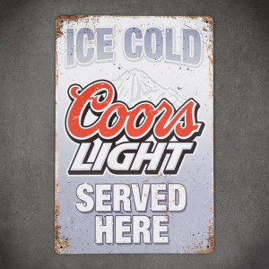 Dekoracja ścienna metalowa Ice COLD COORS LIGHT