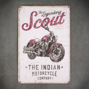 Tabliczka dekoracyjna metalowa SCOUT INDIAN