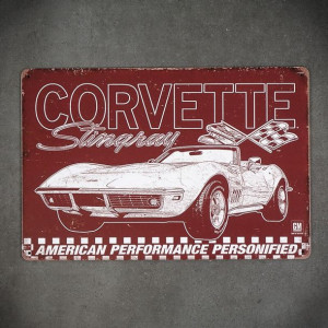 Tabliczka metalowa na ścianę CORVETTE 2