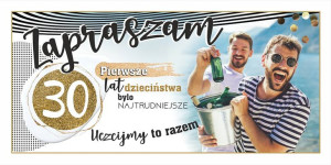 Zaproszenie na 30-te urodziny zestaw 10 szt ZAB 120