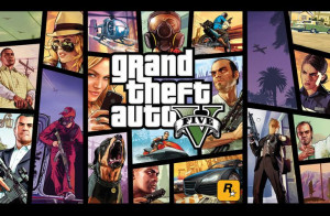 GTA V GRA plakat naklejka 100x70cm