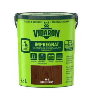 VIDARON Impregnat Ogrodowy 4,5L DĄB CIEMNY R06