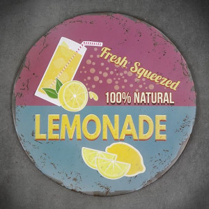 Tabliczka dekoracyjna metalowa LEMONADE