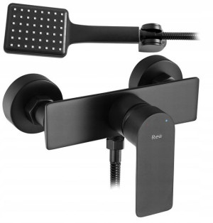 Bateria Prysznicowa Urban Black Matt Słuchawka Wąż