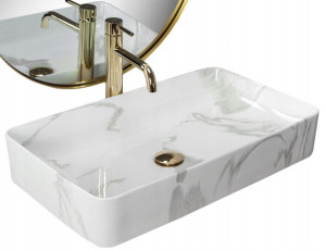 Umywalka Ceramiczna Nablatowa Denis Shinny Marmo