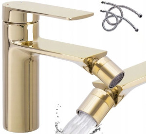 Bateria Bidetowa Storm Gold Nowoczesna Złota Rea
