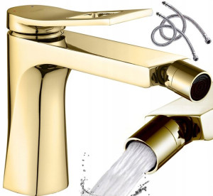 Bateria Bidetowa Soul Gold Nowoczesna Złota Rea