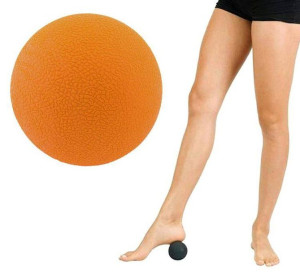 TWARDA PIŁKA do MASAŻU po Treningu Roller pomarańczowa FT40B