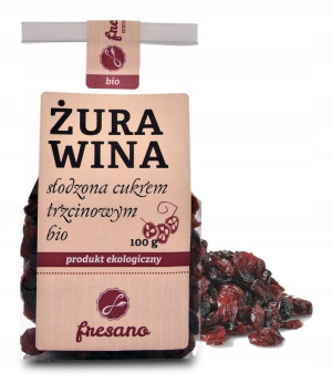 Fresano Suszone Owoce Żurawina Słodzona Bio 100g
