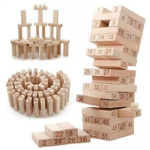 Chwiejąca się wieża gra drewniane klocki duża Jenga