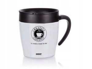 Kubek podróżny TAZZA 330 ml, biały