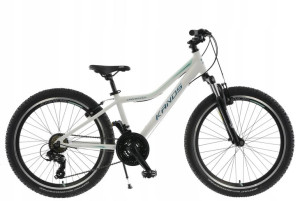 Rower 24 Kands Dragon Mtb Alu Shimano Biało-turkus