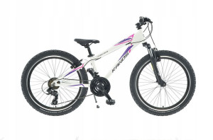 Rower 24 Kands Master Alu Shimano Mtb Biało Fiolet